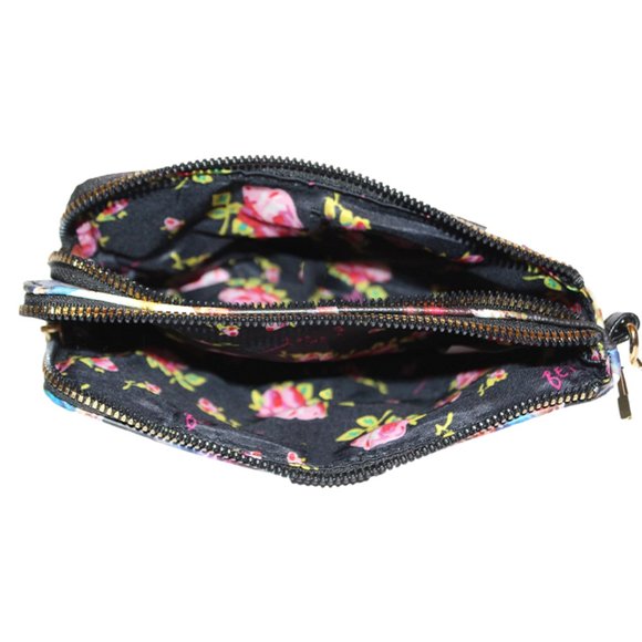 NEW Betsey Johnson XOTalli Double Zip Around Wristlet Wallet Pouch Bag - Picture 11 of 14
